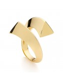 Anello Unoaerre - Dorato - Contrariè - Tubo Triangolare - 10EXA0010G