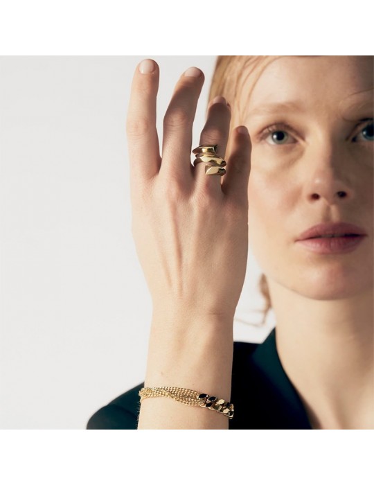 Unoaerre Ring - Gold - Contrariè - Triple Round - 10EXA0020G