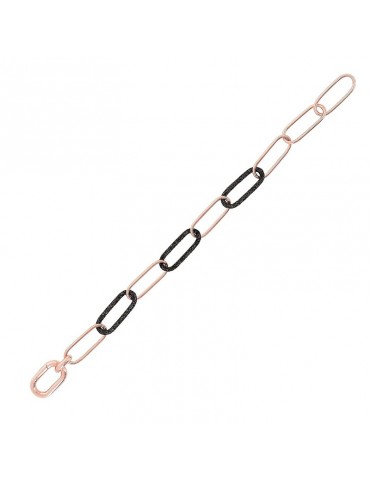 Pesavento Bracelet - Polvere di Sogni in 925% Pink Silver with Oval Links - 0