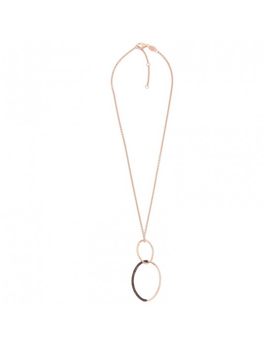 Pesavento Necklace - Polvere di Sogni in 925% Pink Silver Rolo Chain with Pendant - 0