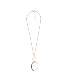Pesavento Necklace - Polvere di Sogni in 925% Pink Silver Rolo Chain with Pendant - 0