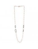 Pesavento Necklace - Polvere di Sogni in 925% Pink Silver Long with Oval Links - 0