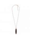 Pesavento Necklace - Polvere di Sogni in 925% Pink Silver Rolo Chain with Oval Shield Pendant - 0