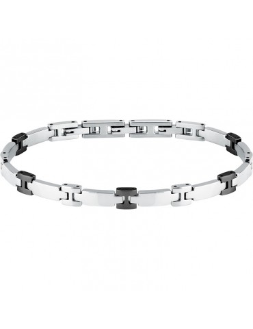 Bracciale Morellato - Motown - Acciaio - Catena -Giunture Nere-SALS101