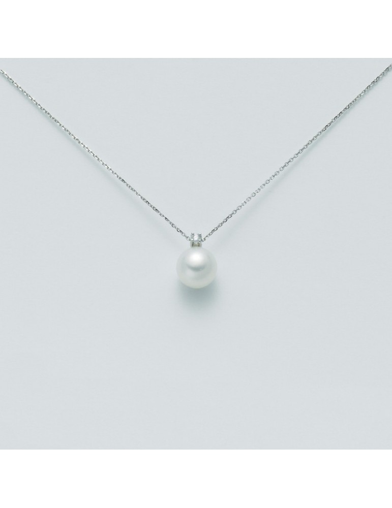Miluna Necklace with Pearl and Diamonds for Woman - 0