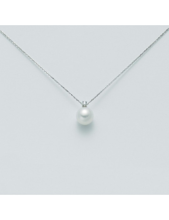 Miluna Necklace with Pearl and Diamonds for Woman - 0