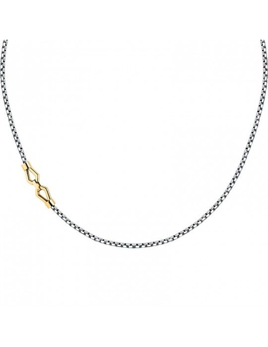 Collana Morellato-Motown-Catena in Acciaio 316L-Dettaglio Gold-SALS88
