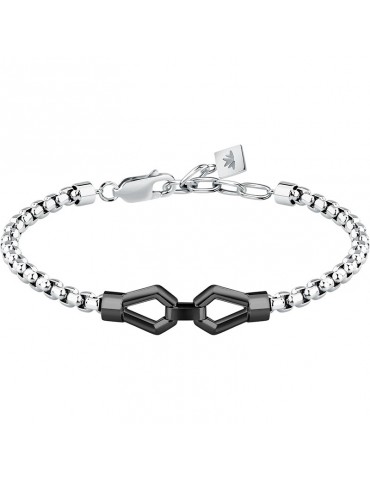 Morellato bracelet - Motown - 316L steel - Chain-Black elements-SALS91