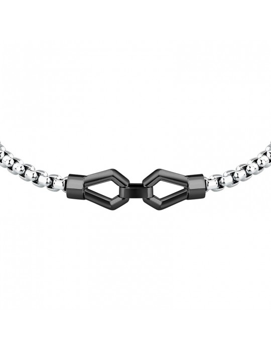 Bracciale Morellato - Motown -Acciaio 316L-Catena-Elementi Neri-SALS91