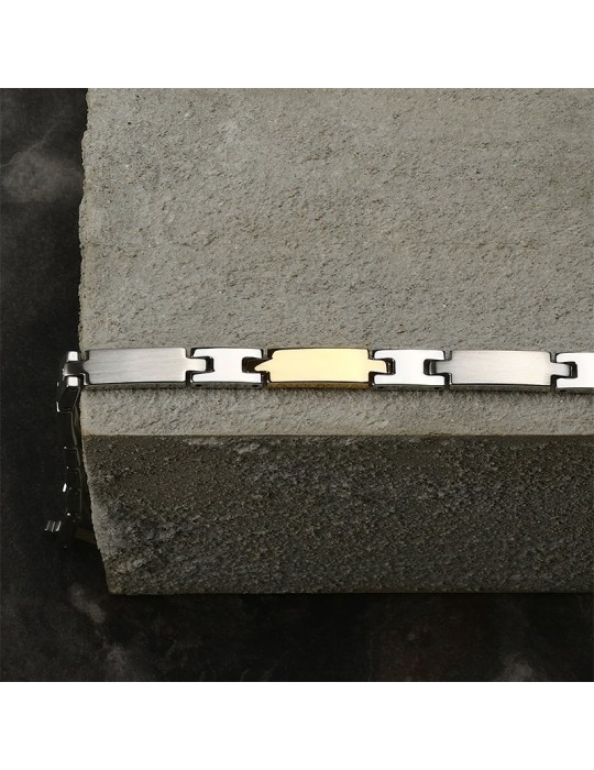 Morellato bracelet - Motown - 316L steel - Gold central link - SALS99