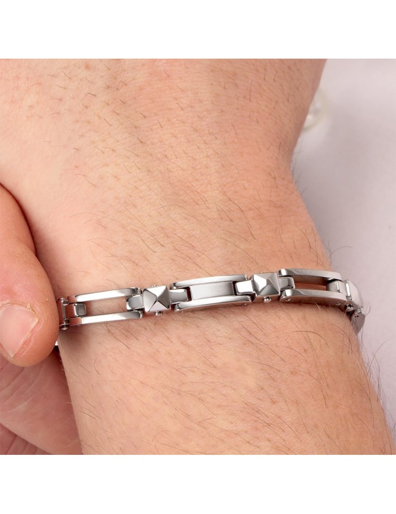 Bracciale Morellato-Cross-Acciaio 316L-Giunture Smaltate Silver-SKR58
