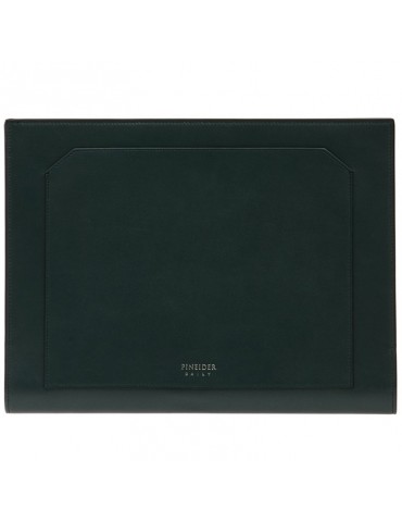 Pineider Document Holder-Green Smooth Leather-Pen Holder-Pocket-PSL704327