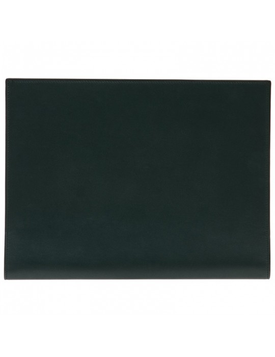 Pineider Document Holder-Green Smooth Leather-Pen Holder-Pocket-PSL704327