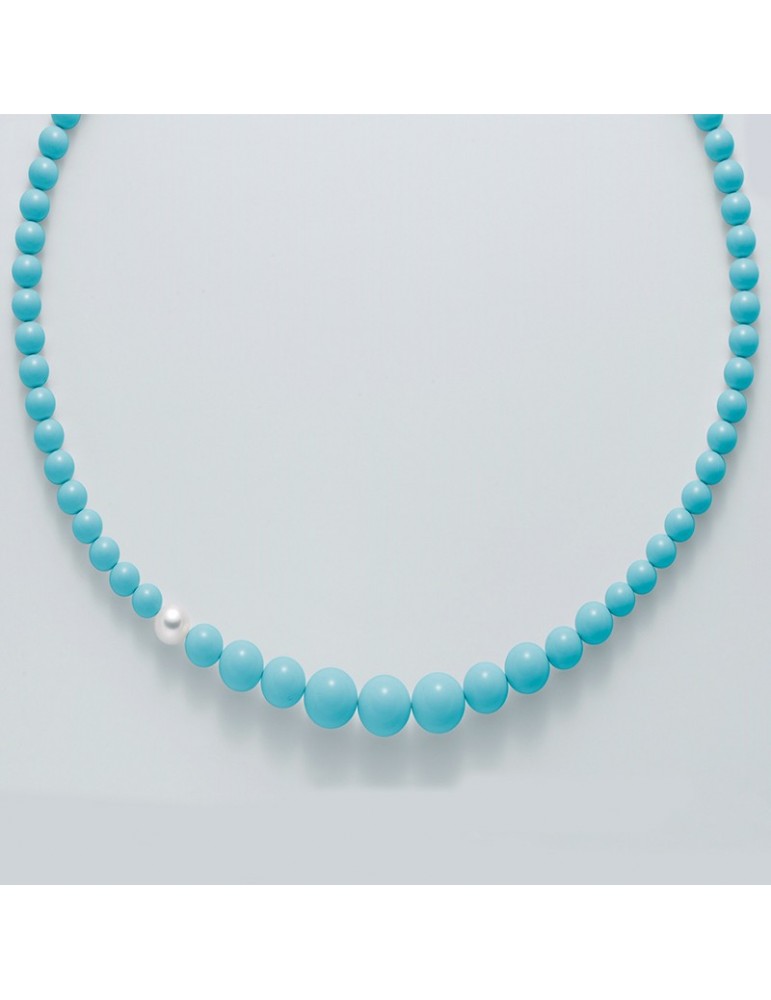 MILUNA NECKLACE WITH  PARURE PEARLS - 0