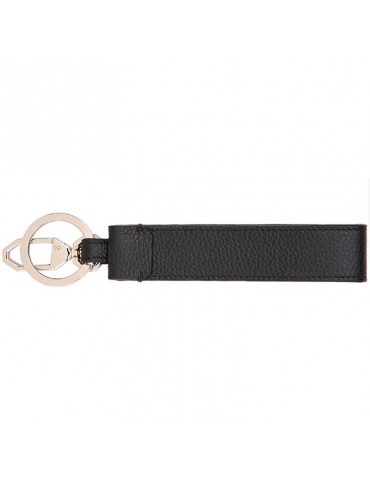 Pineider Keyring - Black Tumbled Calfskin - PTS749056 2