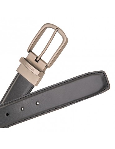 Pineider Belt - Reversible - Black Leather - Green - PSS744056 2