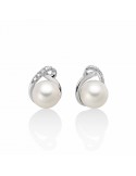 Orecchini Miluna - Oro Bianco 18 carati con Perle 7-7,5mm - Diamanti Naturali - PER2664
