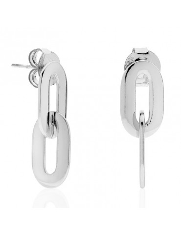 Orecchini Unoaerre - Silver - Catena Ovale Piatta - 10EXO0038B
