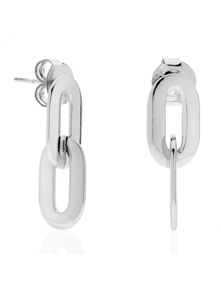 Orecchini Unoaerre - Silver - Catena Ovale Piatta - 10EXO0038B