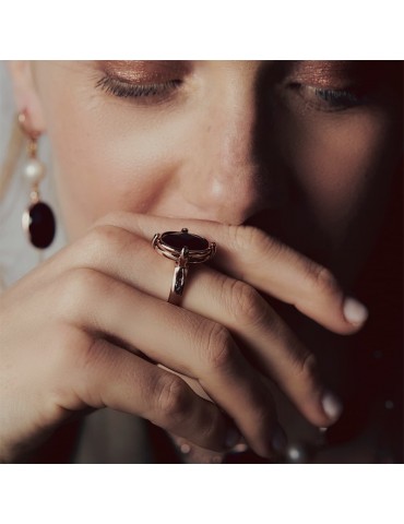 Unoaerre Ring - Rose Gold - Black Crystal - 14EXA0040R-1AR 2