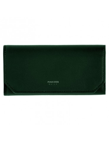 Pineider key ring - Smooth calfskin - Green - 6 rings - PSS718327