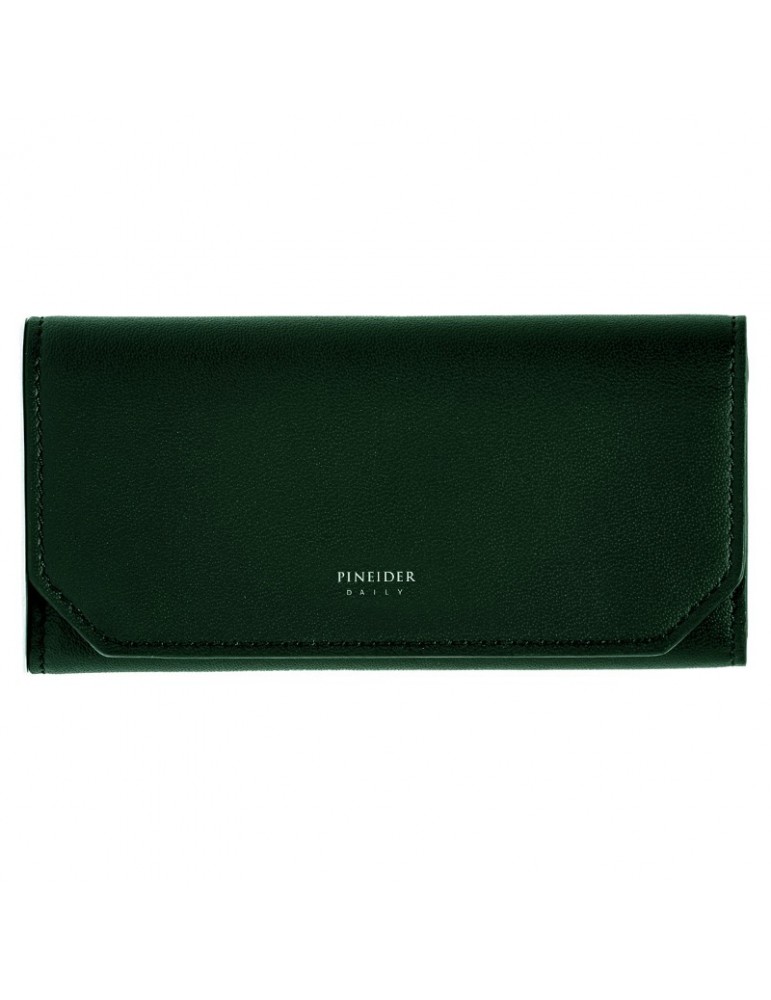 Pineider key ring - Smooth calfskin - Green - 6 rings - PSS718327