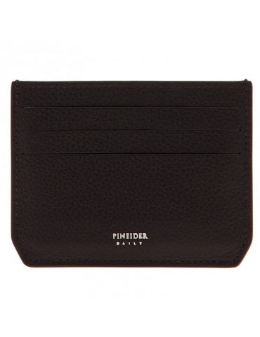 Pineider Credit Card Holder-Brown Bottalata Calfskin-PTS706059