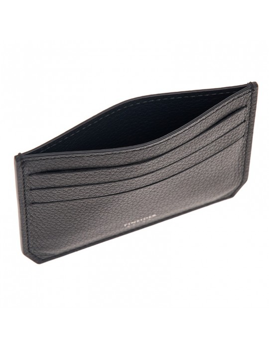 Pineider Credit Card Holder-Brown Bottalata Calfskin-PTS706059