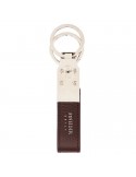Pineider - Daily 23 Keyring in Tumbled Brown Calfskin - 0