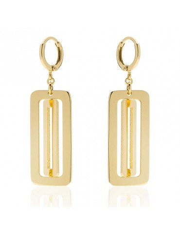 Unoaerre Earrings - Gold Pendants - Rectangular Links-16EXO0041G-1AR