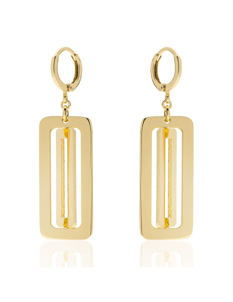 Unoaerre Earrings - Gold Pendants - Rectangular Links-16EXO0041G-1AR