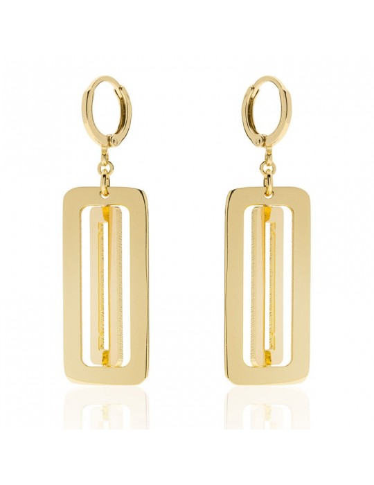 Unoaerre Earrings - Gold Pendants - Rectangular Links-16EXO0041G-1AR