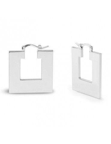 Unoaerre earrings - Dinamica-Bronze Silver-Square shape-16EXO01099B