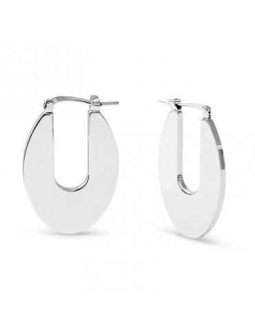 Unoaerre earrings - Dinamica - Bronze Silver - Oval Circle-16EXO01199B