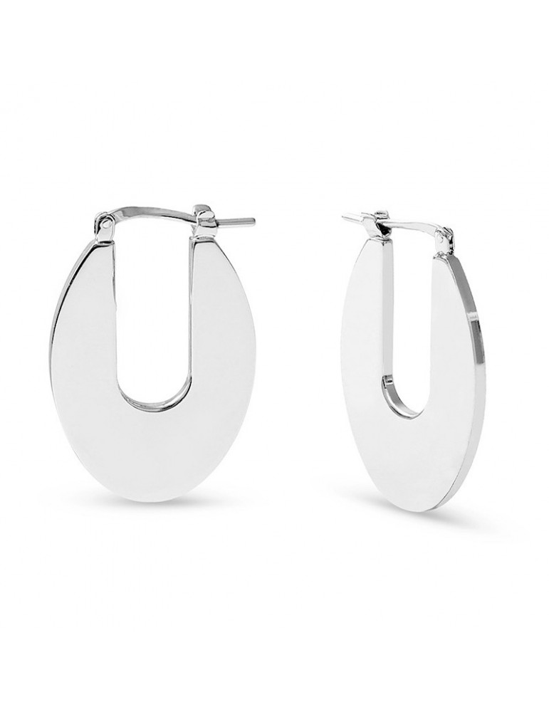 Unoaerre earrings - Dinamica - Bronze Silver - Oval Circle-16EXO01199B