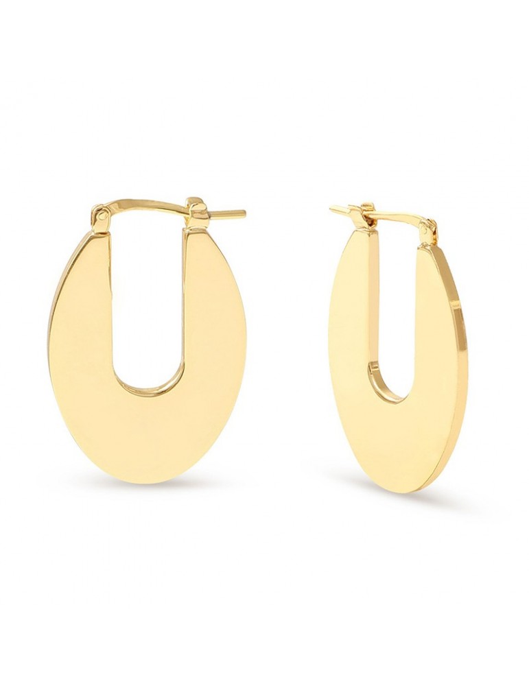 Unoaerre Earrings - Dinamica - Gold Bronze - Oval Circle-16EXO01199G