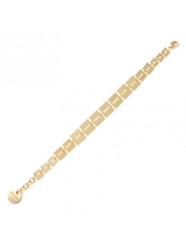 Unoaerre Bracelet-Lux-Golden Bronze-Flat Square Links-17EXB0044G