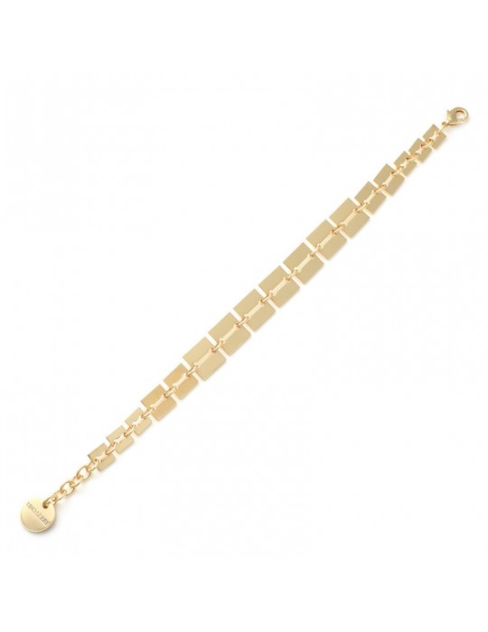 Unoaerre Bracelet-Lux-Golden Bronze-Flat Square Links-17EXB0044G