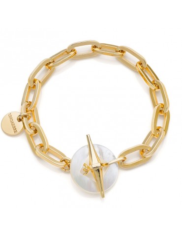 Unoaerre bracelet - Joya-Gold chain-Mother of pearl clasp-6EXB0085G
