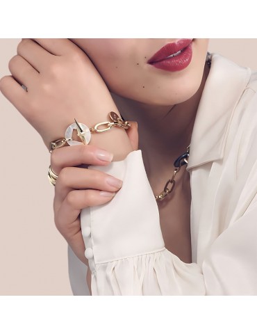 Unoaerre bracelet - Joya-Gold chain-Mother of pearl clasp-6EXB0085G 2