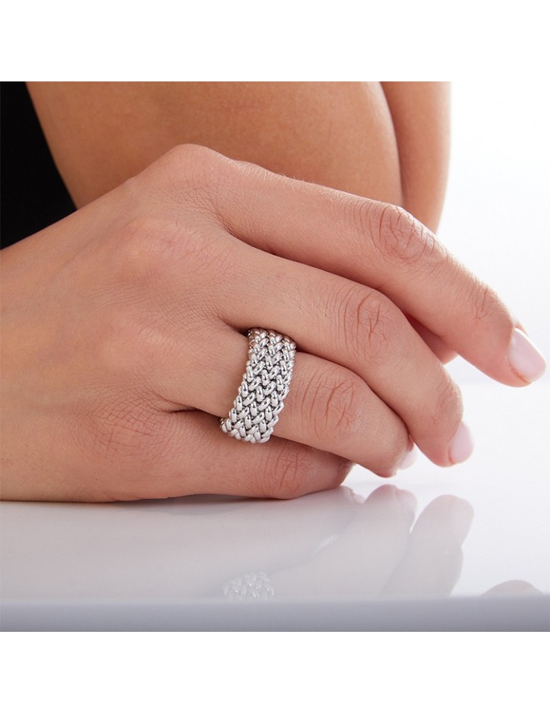 Anello Unoaerre-Chicco-Argento 925% Bianco-Fascia Bassa-711ECA011B18-1AR