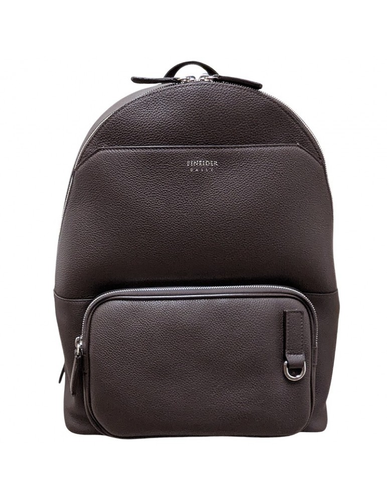 Pineider Backpack - Brown Leather - Dark Brown - Tumbled - PTL006059