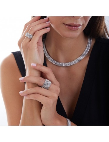 Anello Unoaerre- a Fascia - Argento 925% Bianco - 711ECA013B21-1AR 2