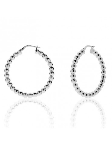 Unoaerre Earrings - Hoop - Silver - Balls - 9EXO00199B-1AR