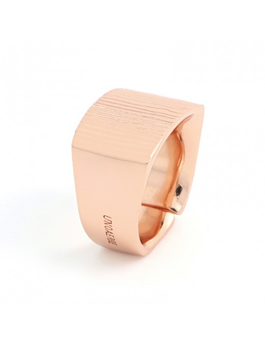 Anello Unoaerre - Bronzo Rosato - Superficie Diamantata - EXA066R