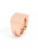 Anello Unoaerre - Bronzo Rosato - Superficie Diamantata - EXA066R