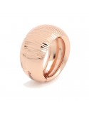 Unoaerre Ring - Fashion Jewelery - Rose Gold-Bombed Band-EXA067R