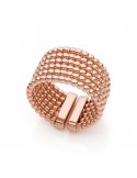 Anello Unoaerre - a Fascia - Rosè - Catena a Palline - 9EXA0010R-1AR