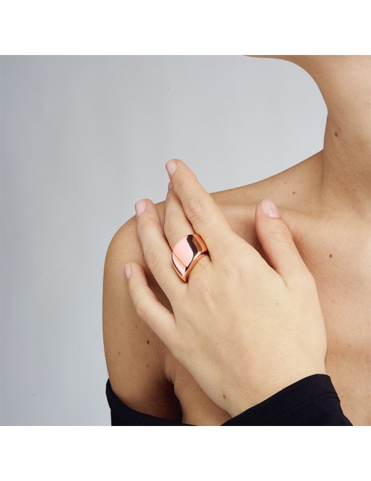 Unoaerre Ring - Band - Pink - Domed - EXA073R-1AR
