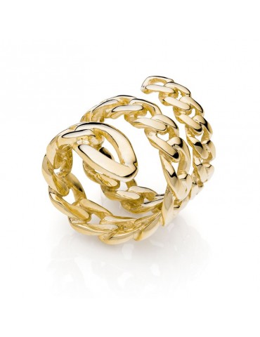 Unoaerre Ring - Spiral - Silver - Grumetta Chain - EXA088G-1AR